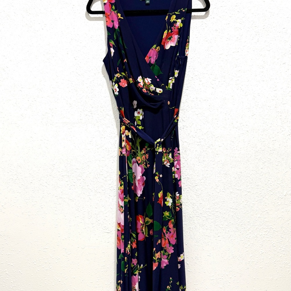 Ralph Lauren Navy Floral Midi Dress - Picture 9 of 9